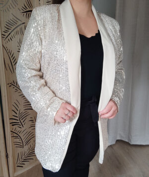 129 Veste sequin doré