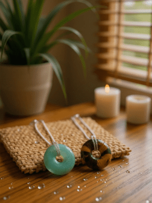 Collier pierre naturelle "Donut's"