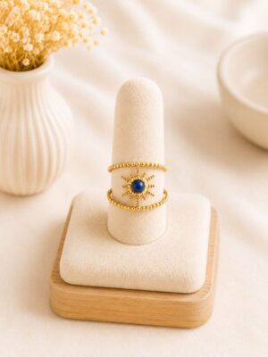 Design sans titre (25) Bague Elia Pierre naturelle Lapis Lazuli