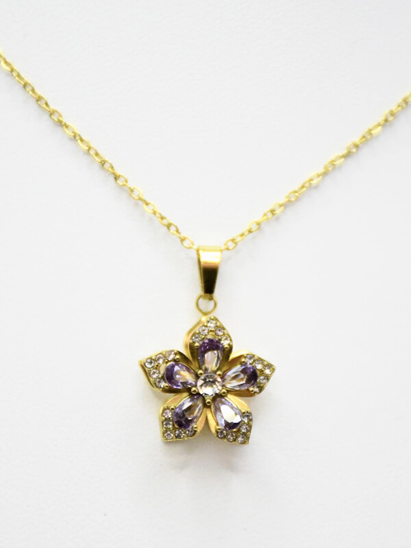 Collier anti-stress violet