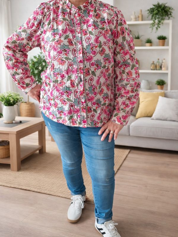 Chemise à imprimé fleuri 36 au 48