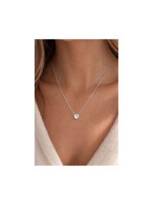 Collier argenté coeur