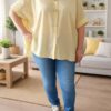 Chemise jaune oversize