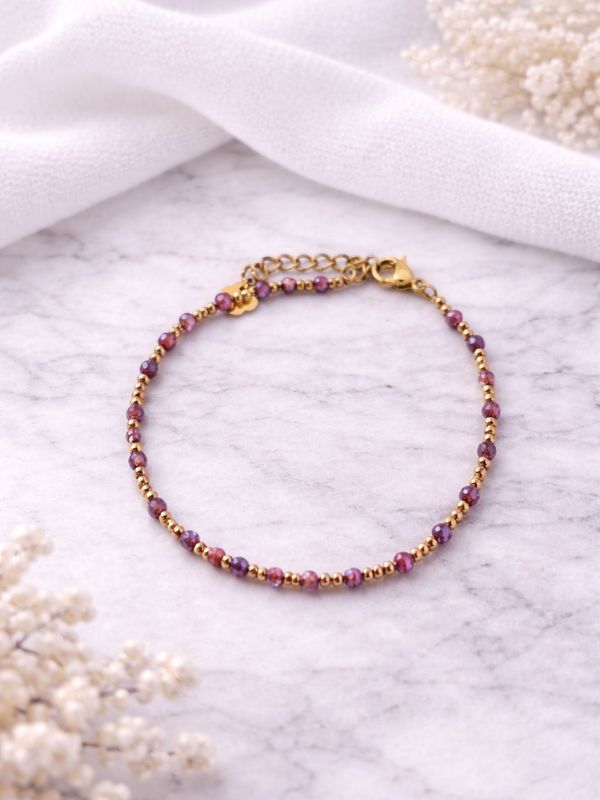 Bracelet perles facettées