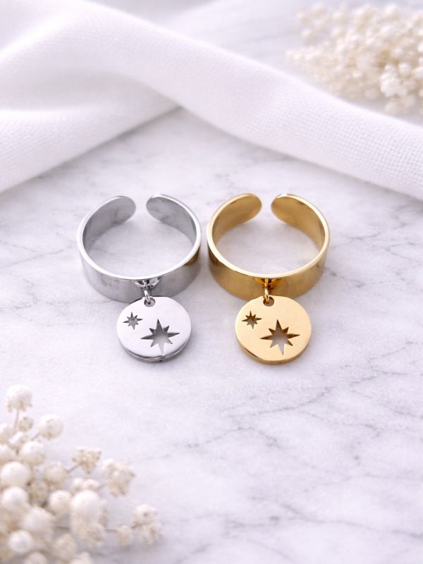 Bague étoile ajourée