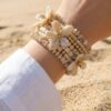 Bracelet manchette fleur 
