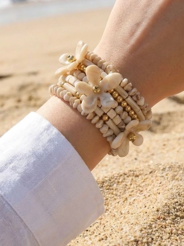 Bracelet manchette fleur 
