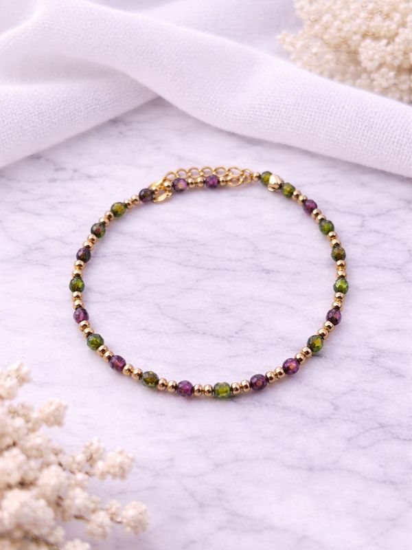 Bracelet perles facettées