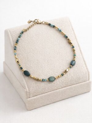 Bracelet Néréa Pierre de lune-Turquoise africaine
