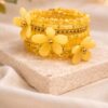 Bracelet manchette fleur 