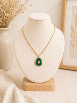 Collier ELora pierre naturelle Malachite