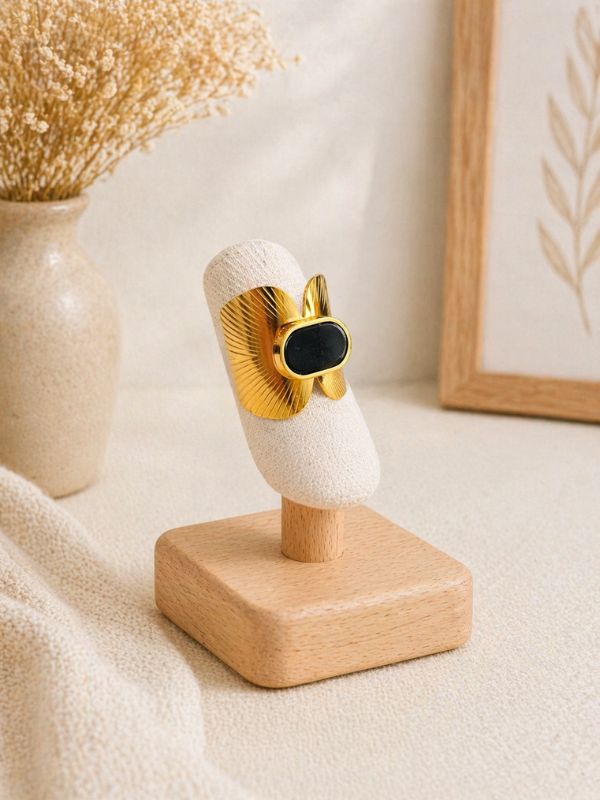 Bague Orphéa pierre naturelle Onyx