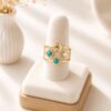 Design sans titre (12) Bague “Éclipse Turquoise”