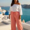 Design sans titre (16) Pantalon fluide bleu marine 42 au 48
