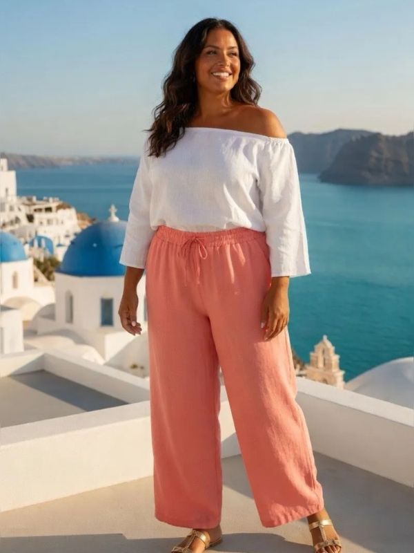 Design sans titre (16) Pantalon fluide bleu marine 42 au 48