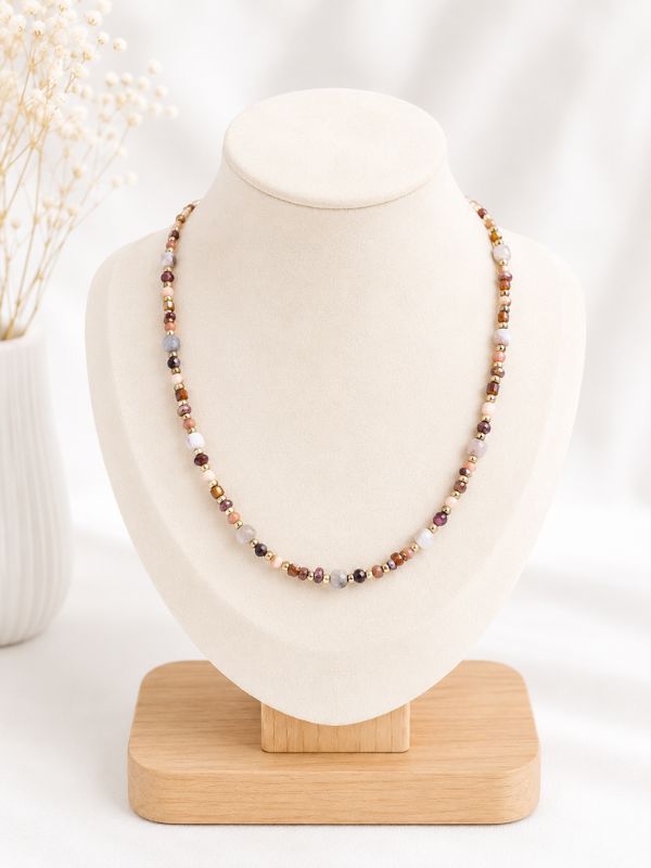Design sans titre (17) Collier "Pastel élégance"