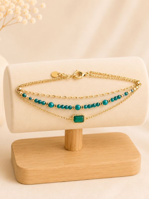 Design sans titre (19) Bracelet “Émeraude Céleste”