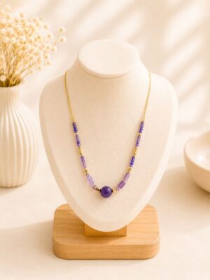 Design sans titre (2) Collier “Améthya” Pierres naturelles