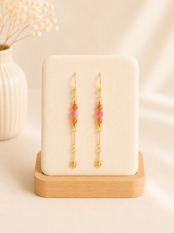 Design sans titre (29) Boucles d’oreilles “Étoile Khaki”