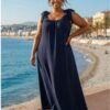 Design sans titre (4) Robe longue fluide 36 au 48