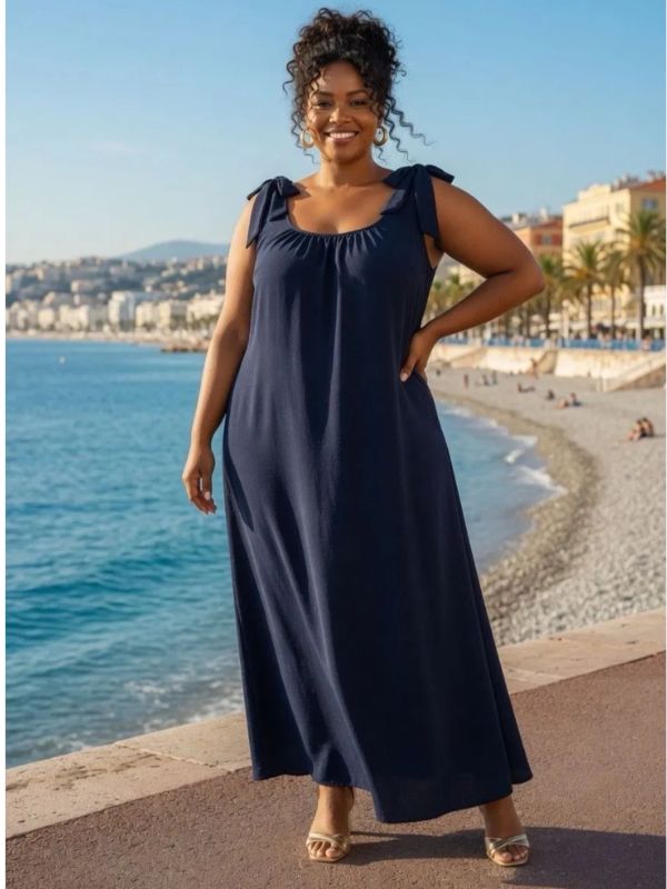Design sans titre (4) Robe longue fluide 36 au 48