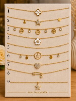Design sans titre (41) Collier Trèfle Élégance