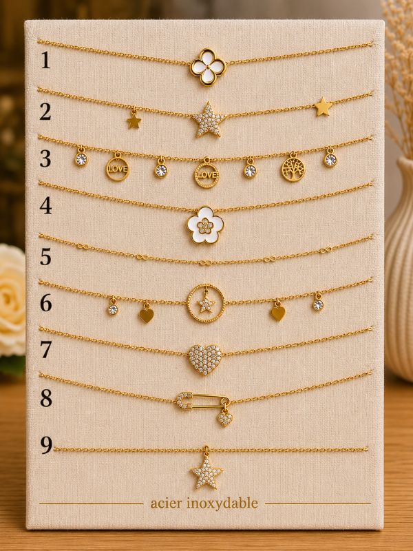 Design sans titre (41) Collier Trèfle Élégance