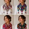 Design sans titre (1) Foulard Fleuri Élégance