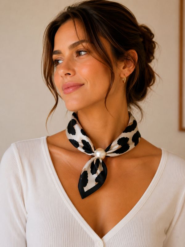 Foulard Élégance Perle #9