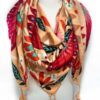 Design sans titre (15) Foulard Bohème Floral orange