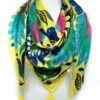 Design sans titre (16) Foulard Bohème Floral vert pomme