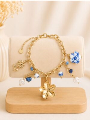 Design sans titre (3) Bracelet Breloques Azur