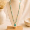 Design sans titre (4) Collier Amazonite Naturelle & Laiton Doré
