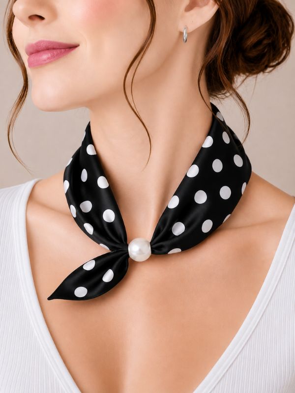Design sans titre (4) Foulard Élégance Perle #16