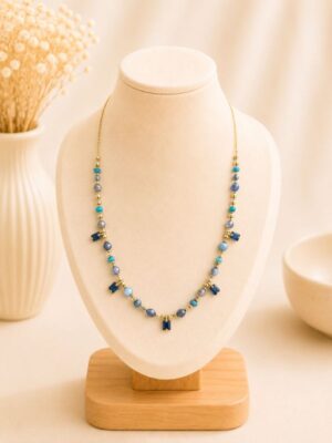 Collier Azuria – Apatite Bleue Naturelle