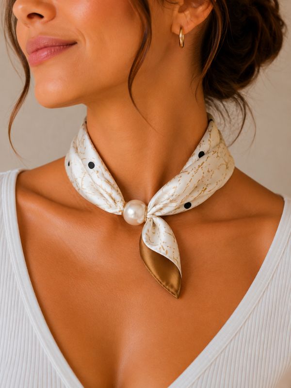 Design sans titre (7) Foulard Élégance Perle #6