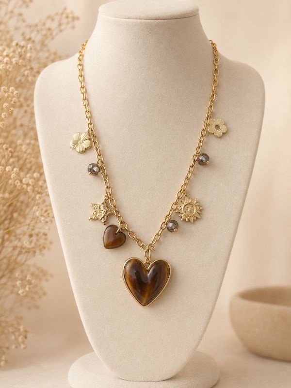Collier Cœur Solaire