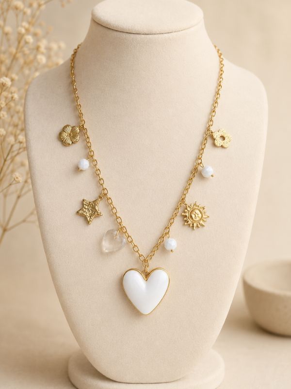 Collier Cœur Solaire