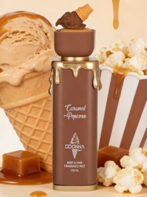 Design sans titre (4) Brume Corps & Cheveux Caramel Popcorn