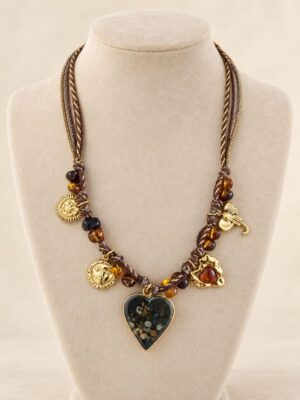 Design sans titre (1) Collier Éclat noir