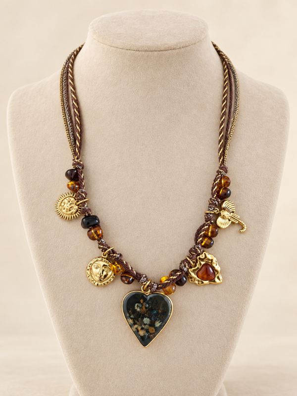 Design sans titre (1) Collier Éclat noir