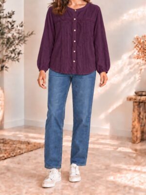 Design sans titre (12) Blouse plissée