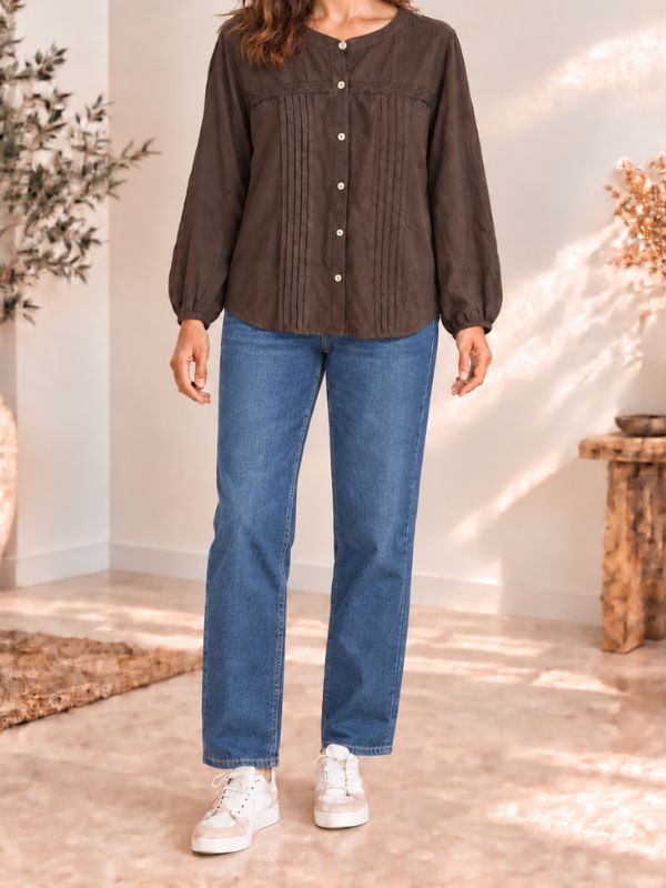 Blouse plissée