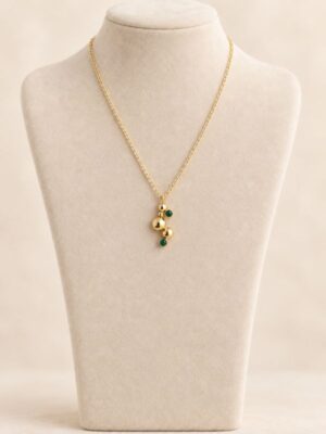 Design sans titre (4) Collier Éclat Vert