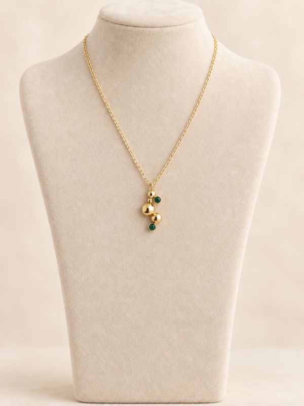 Design sans titre (4) Collier Éclat Vert