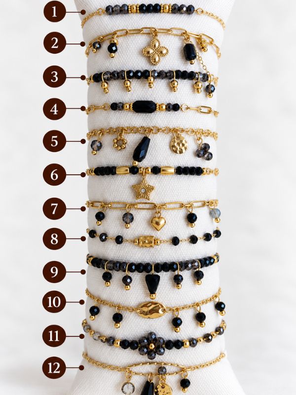 Bracelet fin noir