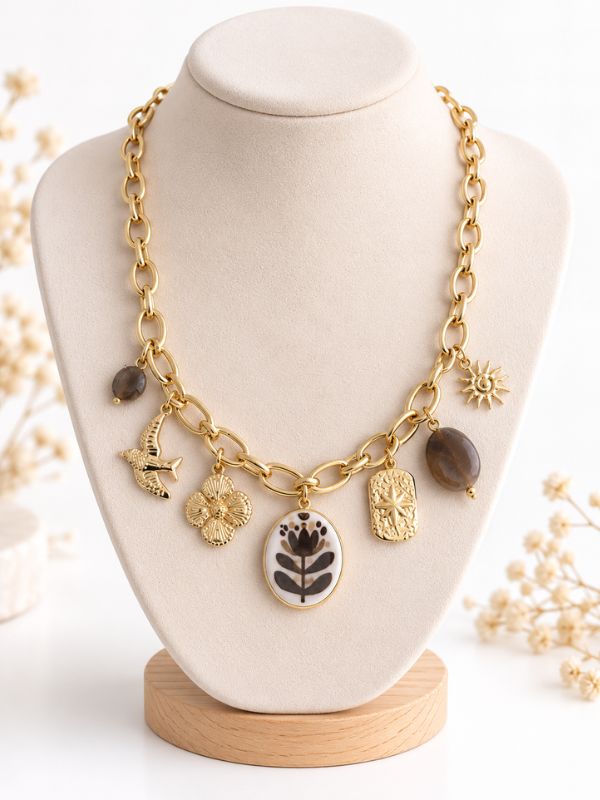 Collier Bohème Écru
